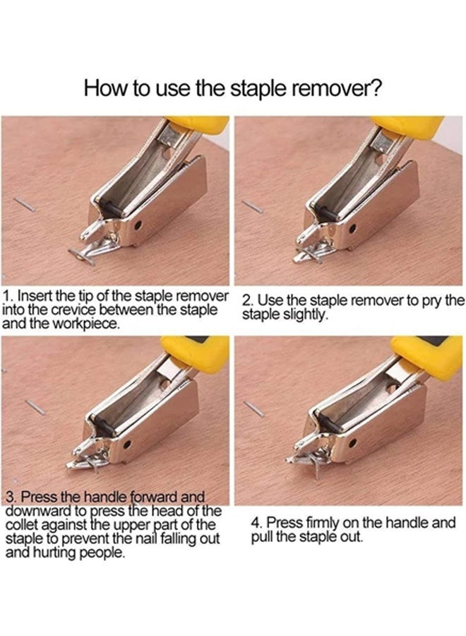 3-in-1 Staple Gun Upholstery Stapler Heavy Duty Power Crown Shooter Tacker Hand Operated Stainless Steel Nail Gun Tool for Fixing Material Carpentry Furniture Doors And Windows - Image 5