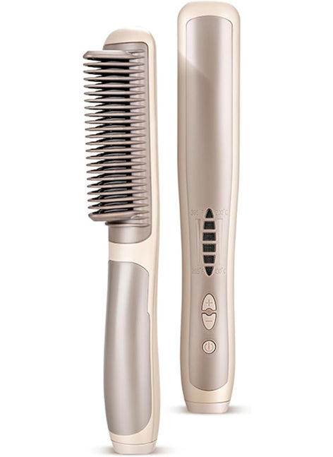 LC-dolida Hair Straightener Brush LCdolida Negative Ions Hair Straightener Comb  Straightener Set Styling Without Heat Damage Fast Drying Curling Volumizing Straightening 110 Volts 1200 Watts 