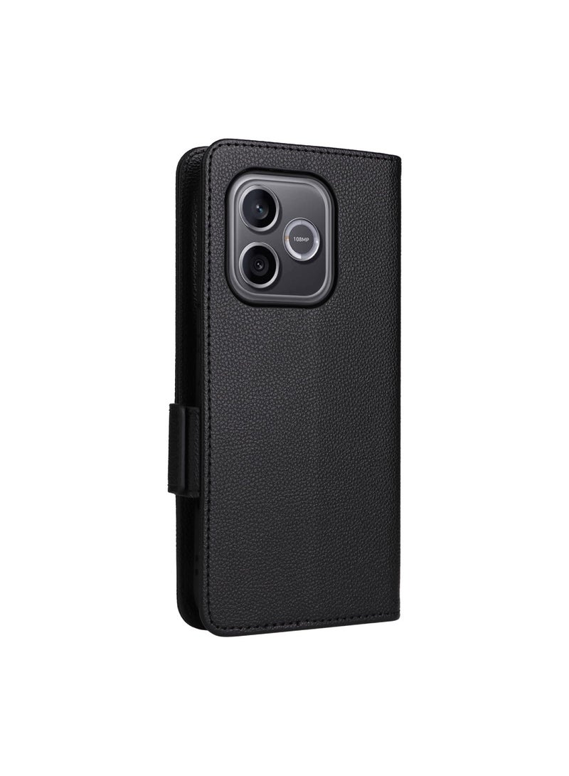 Adando Case Compatible with Honor 600 Lite Cover with hand rope,Leather Flip Phone Case with 4 Card Slots.Magnetic Closure.Anti slip and fall (Black) - Image 4