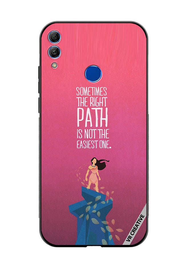 Protective Case Cover For Honor 10 Lite Sometimes The Right Path Design Multicolour