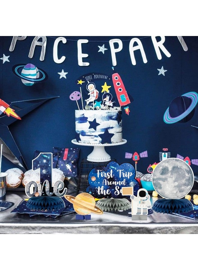 ANGOLIO 12Pcs First Trip Around The Sun One Letter Sign Party Honeycomb Table Centerpiece Outer Space 1St Birthday Party Decorations Planets Solar System Theme Party For Boys Baby Shower Photo Props - Image 4