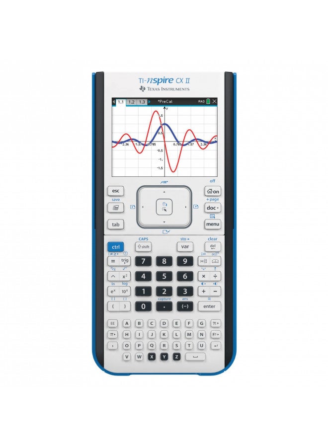 Texas Instruments TI-Nspire CX II Color Graphing Calculator with Student Software (PC/Mac) White 3.54 x 7.48 - Image 1