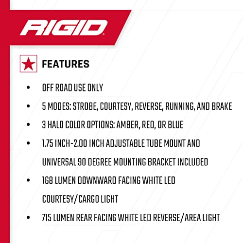 Rigid Industries 90144 Blue Rigid Chase Tail Light - Image 3