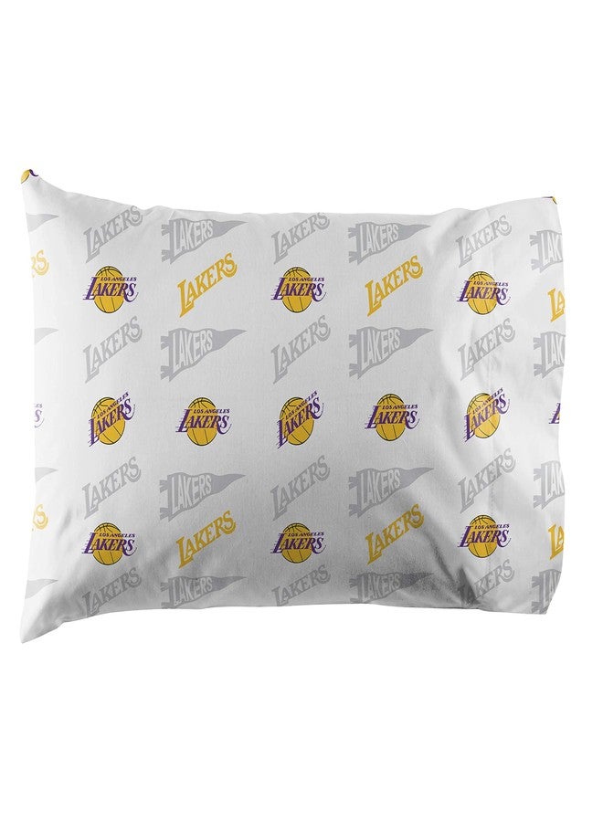 NORTHWEST Officially Licensed Los Angeles Lakers NBA Full Size Sheet Set – Soft Team Logo Bedding for Dorms, Bedrooms, Fan Caves & Game Day Style - Image 5