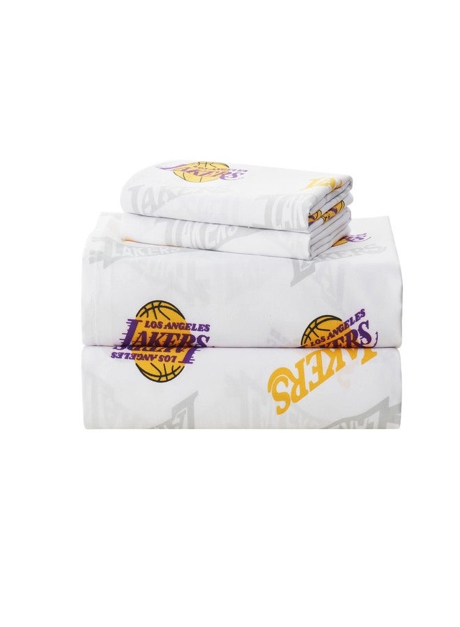 NORTHWEST Officially Licensed Los Angeles Lakers NBA Full Size Sheet Set – Soft Team Logo Bedding for Dorms, Bedrooms, Fan Caves & Game Day Style - Image 3