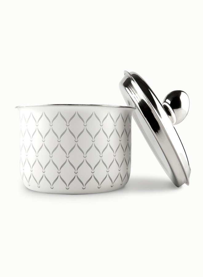 FnS Lecce Stainless Steel Double Wall Insulated Designer Casserole with Lid Elegant Hot Pot Food Warmer, Self Locking Press Lid, Hot Food Upto 8 Hour(2200ml) - Image 2