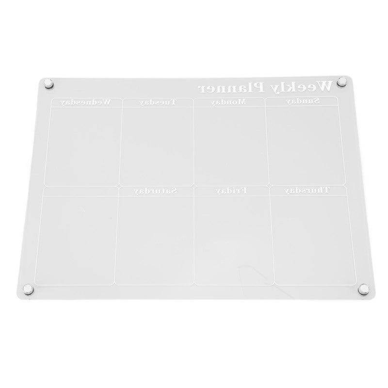 Clear Acrylic Dry Erase Board:  Magnetic Backing Dual-purpose Writing Surface - Reusable Memo Board for Home Office Organization & Weekly Scheduling - Image 5