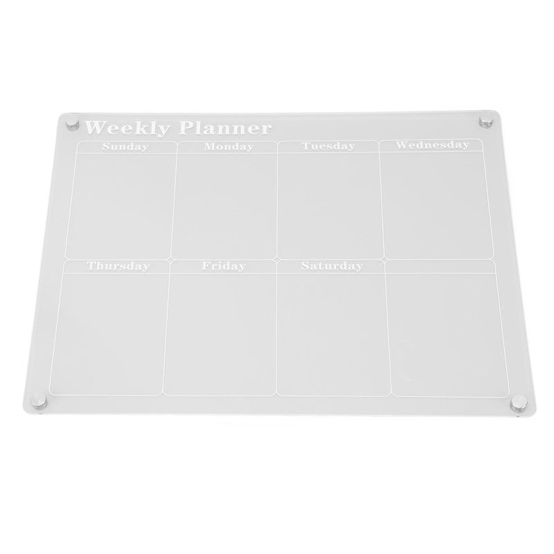 Clear Acrylic Dry Erase Board:  Magnetic Backing Dual-purpose Writing Surface - Reusable Memo Board for Home Office Organization & Weekly Scheduling - Image 4