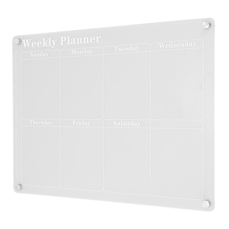 Clear Acrylic Dry Erase Board:  Magnetic Backing Dual-purpose Writing Surface - Reusable Memo Board for Home Office Organization & Weekly Scheduling - Image 3