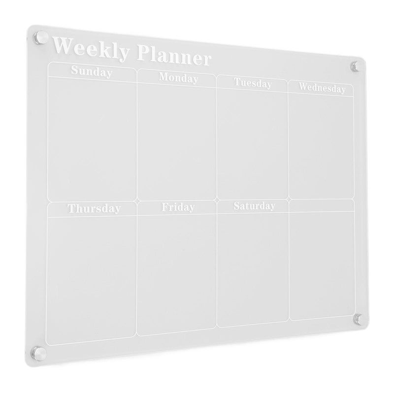 Clear Acrylic Dry Erase Board:  Magnetic Backing Dual-purpose Writing Surface - Reusable Memo Board for Home Office Organization & Weekly Scheduling - Image 2