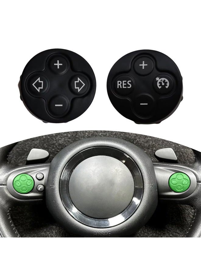 Copgge 3 Spoke Steering Wheel Multifunction Switch Cruise Control Cover and Volume Control Button Cover for Mini Cooper R55-R61 2007-2015 (Black, Mechanical/Electromechanical Push Button, Manual) - Image 2