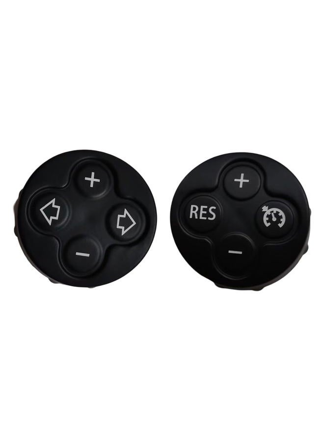 Copgge 3 Spoke Steering Wheel Multifunction Switch Cruise Control Cover and Volume Control Button Cover for Mini Cooper R55-R61 2007-2015 (Black, Mechanical/Electromechanical Push Button, Manual) - Image 1
