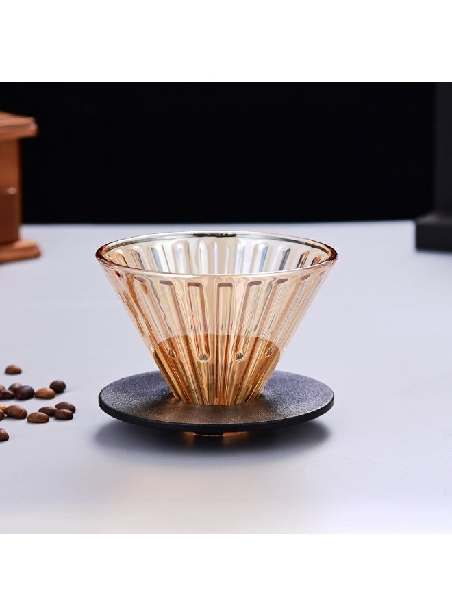 Pour Over Coffee Maker,V60 Drip Coffee Pot , Glass Coffee Dripper, Borosilicate Glass Carafe Filter for Home Coffee Restaurant Camping - Image 4