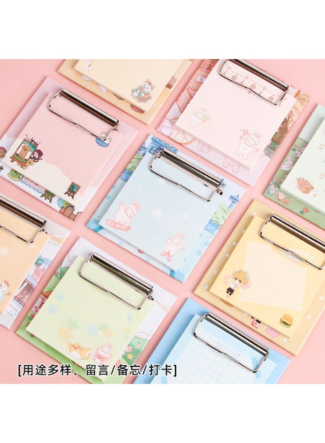 HELPS Creative Cartoon Board Clip Note Book Student Cute Message Memo Note Paper Non-adhesive Sticky Note Learning Stationery - Image 4