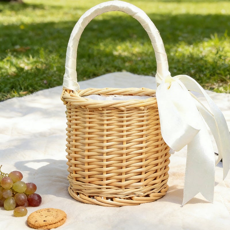 Manufacturers Supply Sturdy And Practical Storage Baskets, Straw Woven Floral Baskets, Storage Baskets In Pastoral Style - Image 2