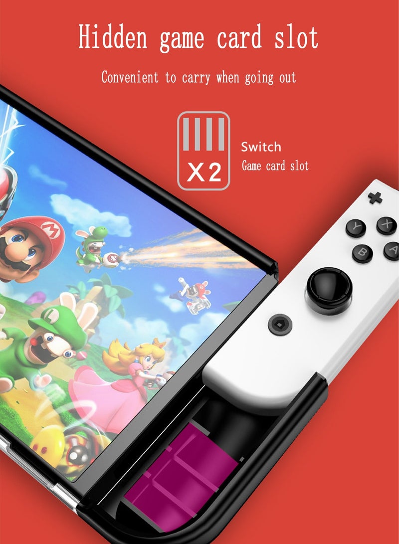 Captaintech Dockable Case Cover for Nintendo Switch OLED 2021,TPU Grip Protective Cover Comfortable Touch Accessories Compatible with Nintendo Switch OLED 7 Inch and Joy-Con Controller and fit with Charge Base  - Image 5