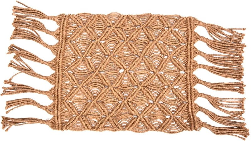 Newborn Photography Rug Woven Hemp Rope Soft Mat with Tassels Foldable Portable - Image 2