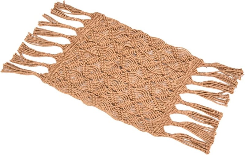 Newborn Photography Rug Woven Hemp Rope Soft Mat with Tassels Foldable Portable - Image 3