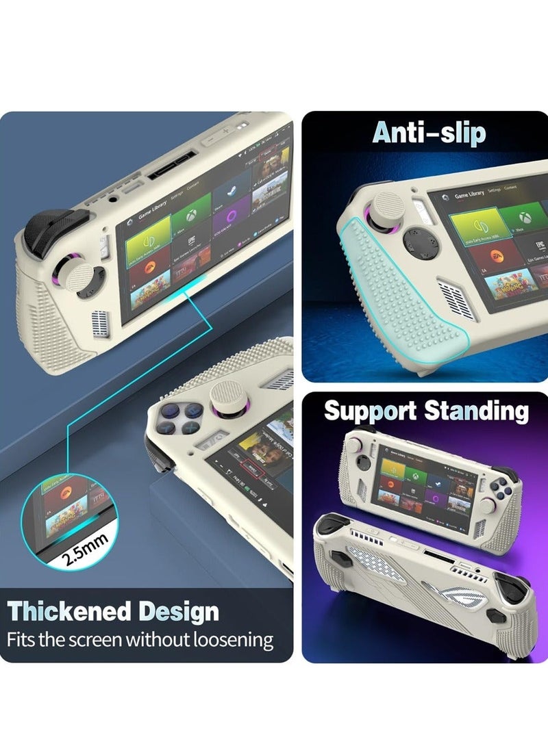 Captaintech for Rog Ally Stand Protective Case, Silicone Accessories Protector, Full Protection Kickstand, Anti-Scratch Drop-Proof Non-Slip Full Protective Rog Ally Case with 2 Pair Thumb Grips - Image 5