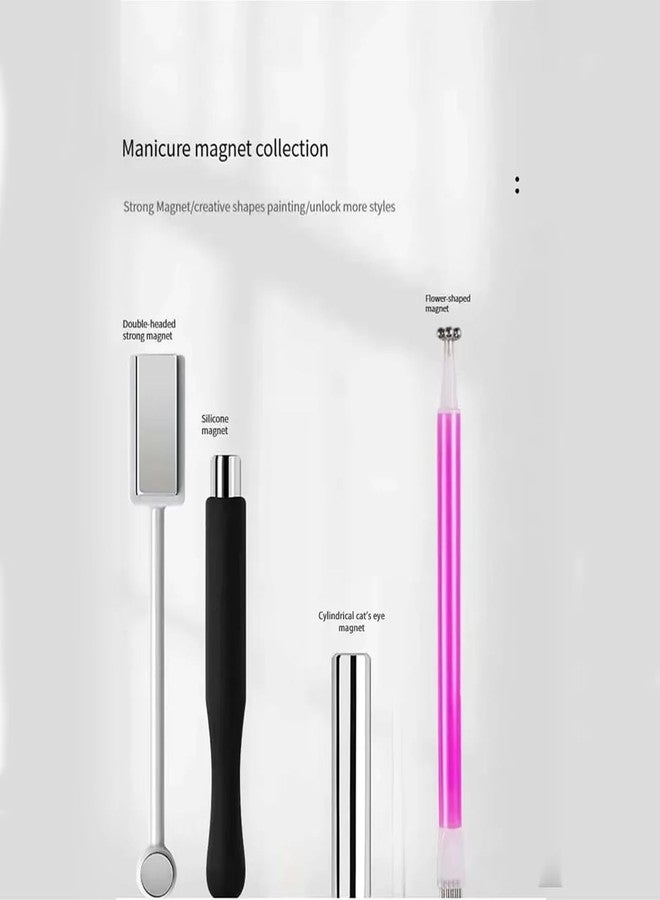 YIMART 4PCS/Set Multi Functional Nail Art Magnet Stone Pattern Absorbing Nail Gel Crystal Magnetic Bar Major Nail Enhancement Tool Set - Image 3