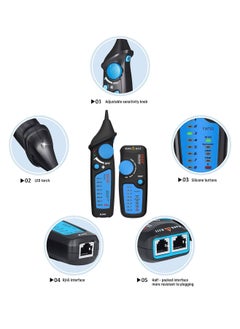 مي وان جهاز اختبار كابل الشبكة متعدد الوظائف لكابل RJ11 RJ45 Lan مع مسبار إيثرنت أسود  - Image 3