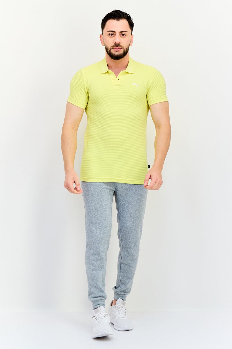 PUMA Men Sportswear Fit Short Sleeve Outdoor Polo Shirt, Yellow - Image 4