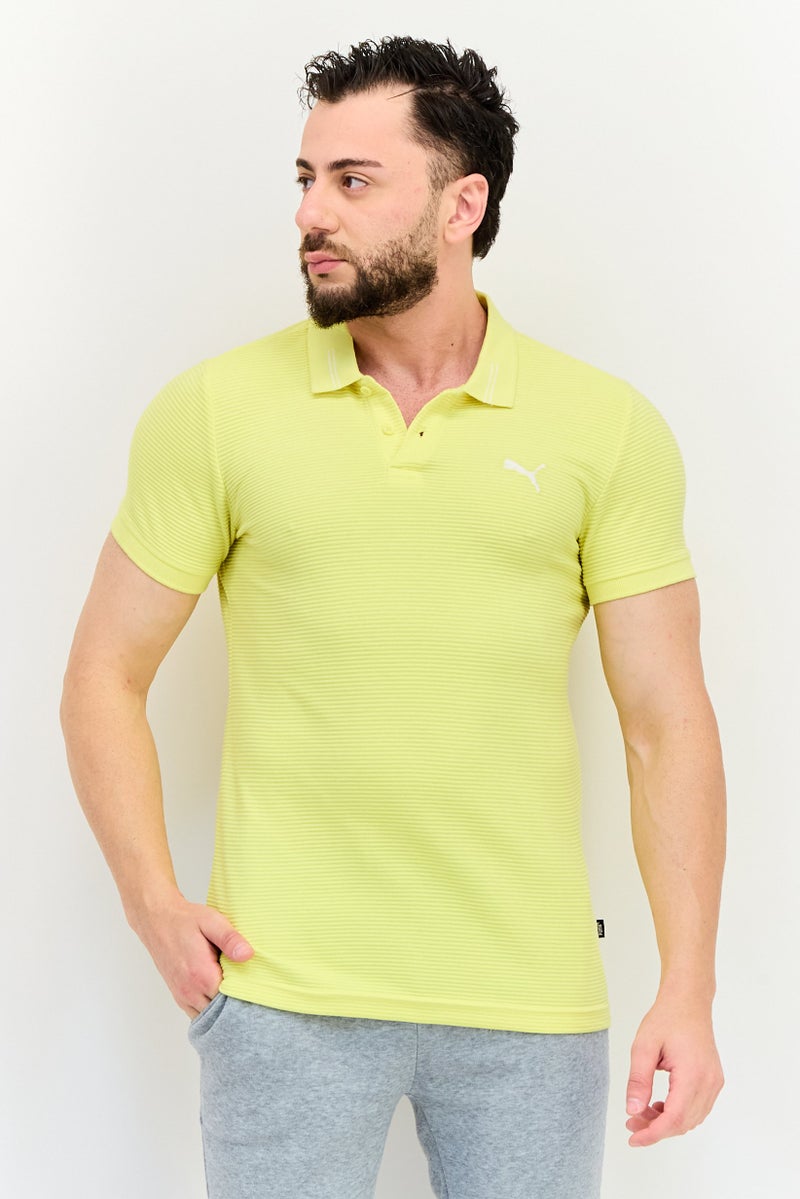 PUMA Men Sportswear Fit Short Sleeve Outdoor Polo Shirt, Yellow - Image 1