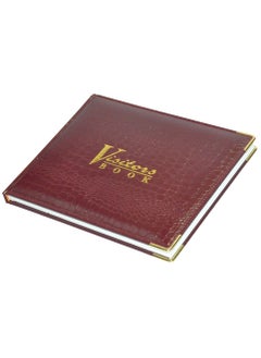 FIS FIS Visitor Book, Vinyl Cover with Sewing, Ledger Paper, 100 GSM, English, 96 Sheets, Size: 200 x 250 mm - FSCLVISITORE  - Image 1