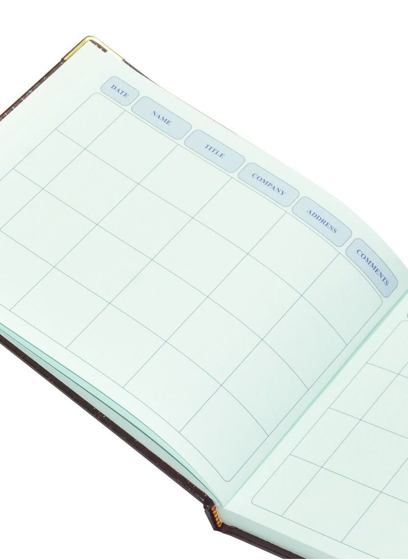 FIS FIS Visitor Book, Vinyl Cover with Sewing, Ledger Paper, 100 GSM, English, 96 Sheets, Size: 200 x 250 mm - FSCLVISITORE  - Image 2