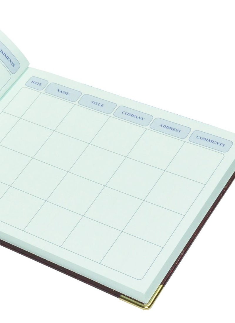 FIS FIS Visitor Book, Vinyl Cover with Sewing, Ledger Paper, 100 GSM, English, 96 Sheets, Size: 200 x 250 mm - FSCLVISITORE  - Image 3