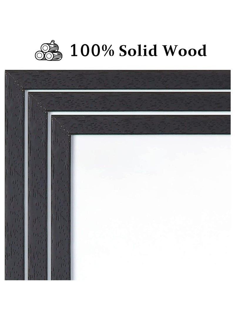 Soofam 2 Pack  A4 photo frame,  21x30cm black picture frame, certificate frame for wall mounting or table display - Image 3