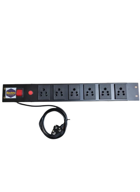 Bectro Extension Board and Surge Protector 6 Socket Networking Server Rack Power Strip Multi Socket Extension Board for Office Home
