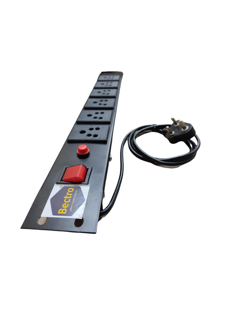 Bectro Bectro Extension Board and Surge Protector 6 Socket Networking Server Rack Power Strip Multi Socket Extension Board for Office Home  - Image 2