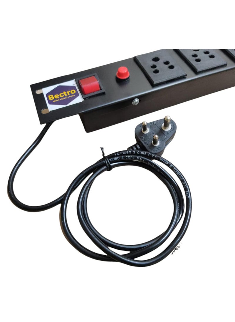 Bectro Bectro Extension Board and Surge Protector 6 Socket Networking Server Rack Power Strip Multi Socket Extension Board for Office Home  - Image 3