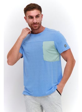 Avalanche Men Sportswear Fit Short Sleeve Training T-Shirt, Light Blue  - Image 1