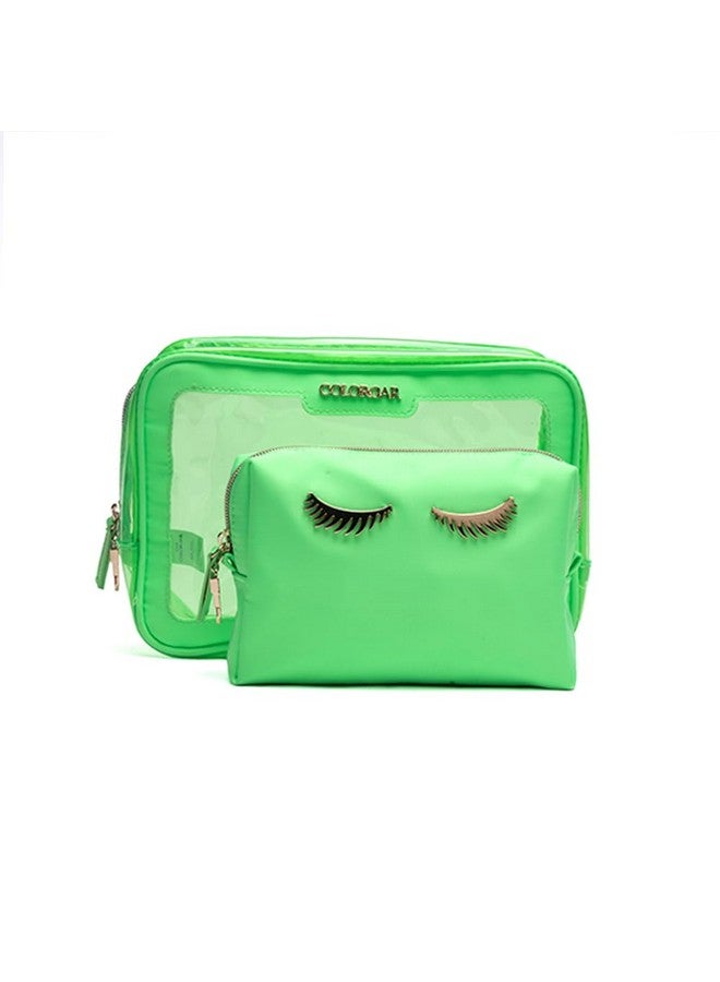 كلربار علبة الشفاه والرموش (مجموعة من قطعتين) - أخضر نيون - Image 1