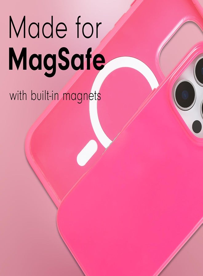 سونيكس جراب سونيكس لهاتف آيفون 16 برو ماكس | متوافق مع ماج سيف | مُختبر ضد السقوط من ارتفاع 10 أقدام | لون وردي فاقع لامع - Image 3