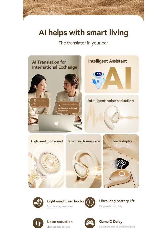 NIBEMINENT Real-time Call Translation, AI Simultaneous Interpretation Bluetooth Earbuds  - Image 5