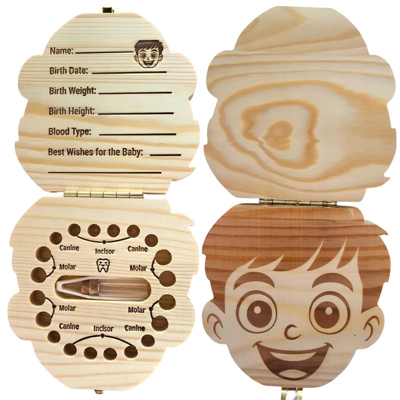 PAMBO Baby Tooth Fairy Keepsake Box- First Teeth and Curl Keepsake Box | Tooth Boxes Saver & Holders for Lost Teeth Kids-Boys - Image 3