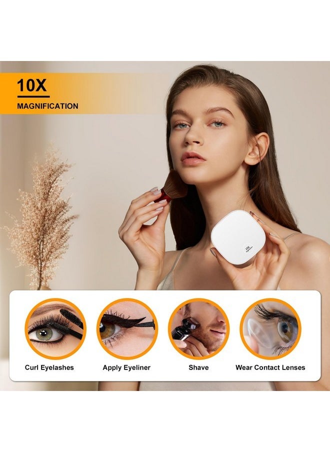 wobsion - Magnifying Mirror, 10X Magnifying Makeup Mirrors With Magnetic, Perfect Accessory For Magnetic Mirrors,3.14Inch (Mirror) - Image 1