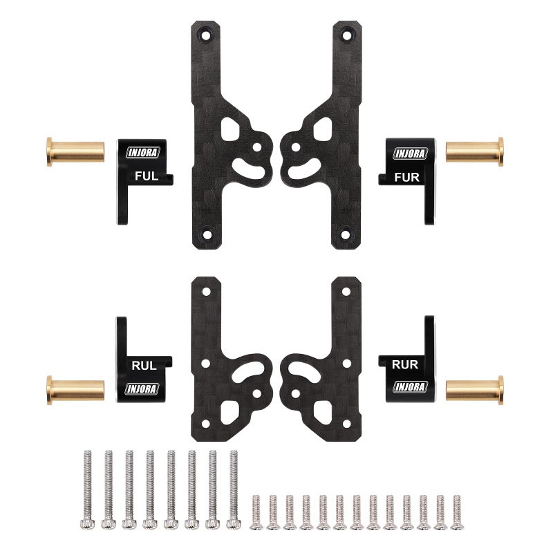 Generic INJORA Shock Flex Blades CNC Aluminum Damper Holder Absorber Mount for SCX24 Upgrade 1/24 RC Crawler Suspension Upgrade  - Image 1