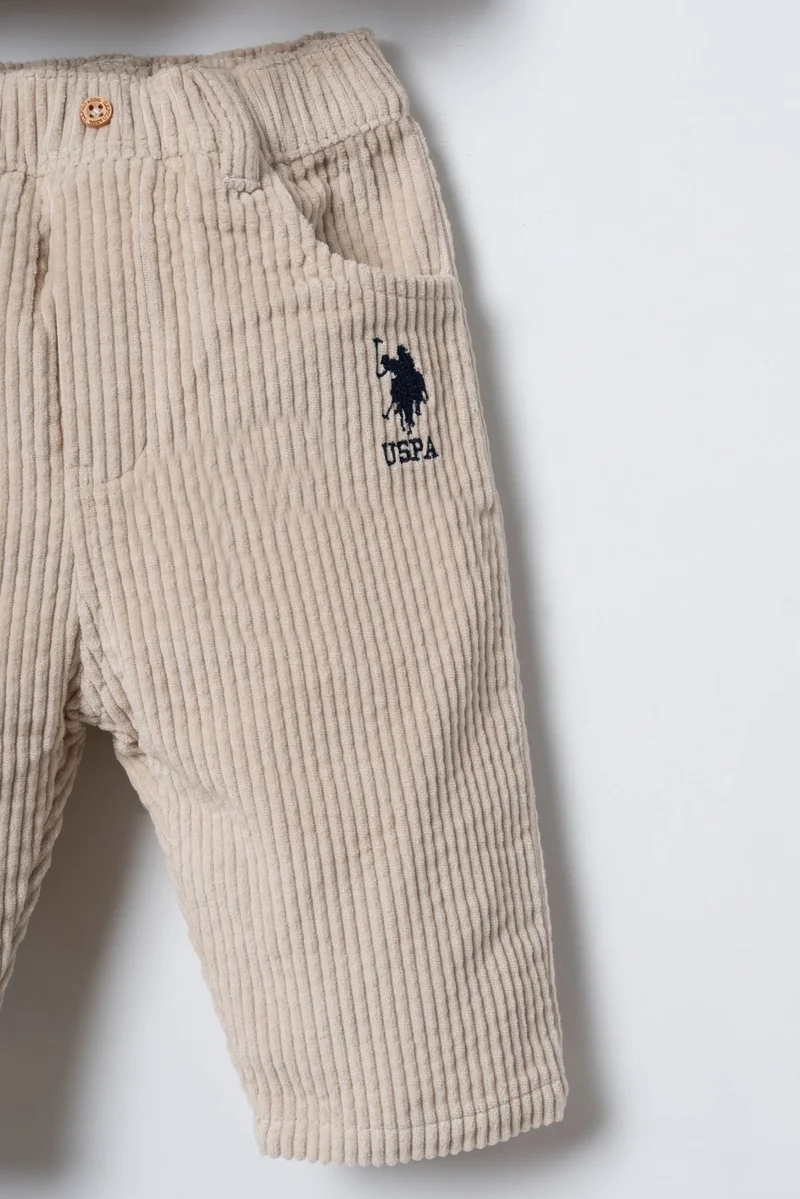 U.S. Polo Assn. U.S. Polo Assn. Baby Boys Beige Three Piece Set