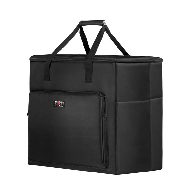 BUBM Desktop Computer Carrying Case, Padded Nylon Carry Tote Bag for Transporting Computer Tower PC Chassis,Monitor(Up to 27 inch),Keyboard,Cable and Mouse - Image 1