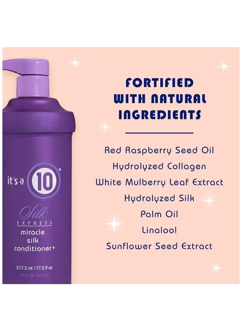 It's a 10 Silk Express Miracle Silk Conditioner for Unisex, Lightweight natural silk, Silk proteins, Hair conditioning, Frizz control, 17.5 oz  - Image 2