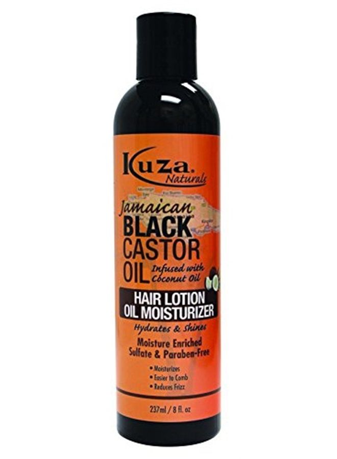 Kuza لوسيون شعر زيت الخروع الطبيعي المرطب، أسود - Image 1