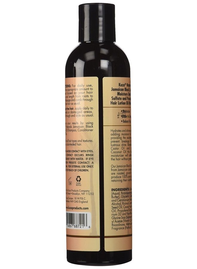 Kuza لوسيون شعر زيت الخروع الطبيعي المرطب، أسود - Image 3