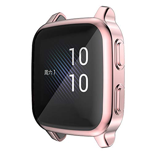 RICHONE [5-Pack] RICHONE Compatible with Garmin Venu Sq & Venu Sq 2 Screen Protector Case, All-Around Protective Cover Soft TPU Shockproof Bumper Frame (Black+Silver+Gold+Pink+Rose Gold) - Image 4