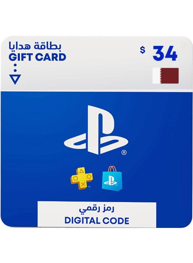 PlayStation Store Digital Code Gift Card - Qatar 34 USD