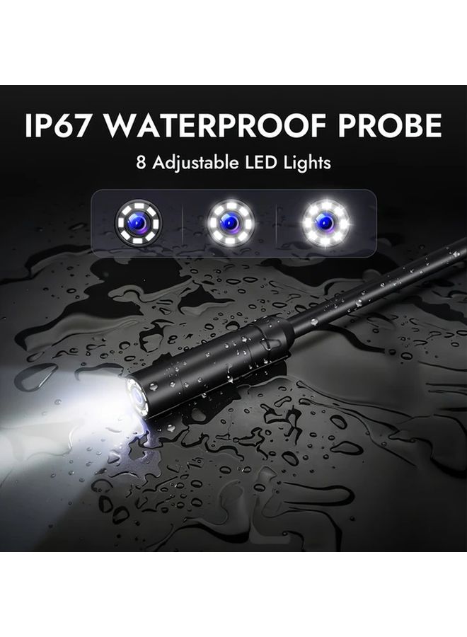 Industrial Endoscope 8mm Camera 4.3 Inch LCD Screen 3.28ft Borescope Inspection Camera Drain Snake Camera for Automotive Plumbing Sewer Wall Home Decoration Test and Inspection Tool Battery Powered USB Dual Use - Image 3