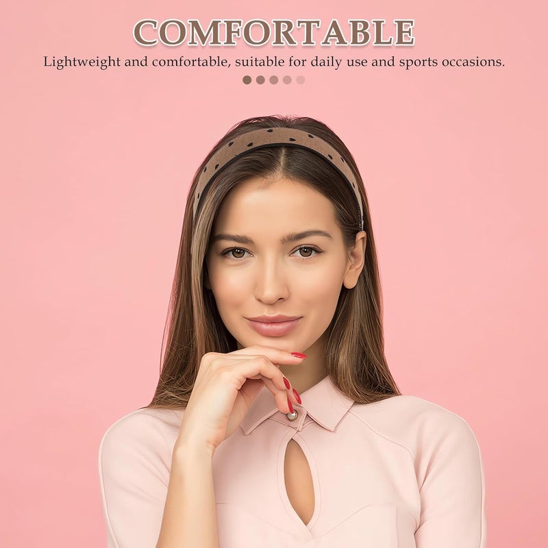 لابريمب (LABRIMP) – 6 قطع من أربطات الشعر من نوع “خطاف وحلقة” للنساء، أربطات شعر عريضة ومرنة بأنماط قلب، نقاط متناثرة، وخطوط، إكسسوارات مريحة لتصفيف الشعر للاستخدام أثناء ال��فر والحفلات - Image 5